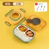 Lonchera de Acero Inoxidable 304 con Compartimentos, Recipiente para Sopa y Caja para Salsa, Lonchera Estudiantil de Aspecto Elegante y Linda, Lonchera Sellada