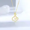 Collar Tichia Disparo Real Calcedonia Blanca Trébol de Cuatro Hojas para Mujer Plata de Ley S925 Cadena para Clavícula de Moda Versátil Fresca y Única