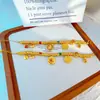 Pulsera Weixue Estilo Mismo Oro Chapado Cinco Dioses de la Riqueza para Mujer, Pulsera de Monedas China de Moda con el Carácter de Fortuna, Regalo para Novia