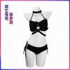Traje de baño negro con tirantes Death Notes Cos Clothing Milha Cosplay Ropa de actuación para mujer