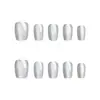 Brillo Perla Blanca Ojo de Gato Textura de Alta Gama Estilo Girly Estilo Hermana Real Manicura Estilo Corto 30-t Manicura Portátil