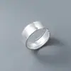 Nalan Prata de Lei S925 Exquisito Estilo Coreano Simples e Fresco Rosto Largo Personalizado Aberto Mão Joia J9550