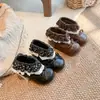 Botines de Tobillo para Niñas Estilo Coreano Novedad Otoño 2026 con Adorno de Encaje, Suela Suave, Resistentes al Desgaste, Antideslizantes, Versátiles, con Cremallera Lateral