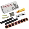 Herramienta de reparación de bicicletas para ciclismo al aire libre, kit portátil para reparar pinchazos de neumáticos, herramienta de parche con pegamento para reparación de neumáticos