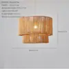 Araña de Estilo Japonés Lámpara Creativa Personalizada Tejida con Cuerda de Cáñamo Sala de Estar Dormitorio Comedor Casa de Huéspedes Estilo Pastoral Estilo Nórdico Araña