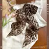 Lenço de Seda com Bolinhas Pretas, Estilo Gravata de Pescoço, Novo Modelo 2025, Lenço Longo, Fita Decorativa Fina para Primavera e Verão para Mulheres