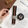 Para Reloj Inteligente Samsung Huawei Correa Trenzada de Tres Rayas 22mm Hebilla de Paracaídas Correa de Nylon Trenzado