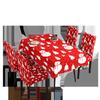 Mantel Navideño y Funda para Silla Transfronteriza al por Mayor Nuevo Todo Incluido Seda de Leche Mantel Navideño Impermeable Estampado Juego de Manteles