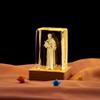 Exclusivo transfronteiriço gravação a laser interna 3D pomba-sacerdote cubo de cristal luminoso luz noturna lâmpada de atmosfera ornamentos