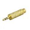 P525 3.5 macho a 6.35 hembra Conector de audio de 3.5MM a 6.5MM Enchufe de 3.5 a grande de tres núcleos
