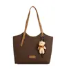 Bolsa de axila color-blocking de alta qualidade para mulheres, nova bolsa de ombro de moda vintage 2026, bolsa tote de grande capacidade para o dia a dia