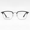 Montura de gafas vintage M23-26, montura de cejas, gafas para miopía, montura media personalizada para hombre, montura de titanio, gafas poligonales Danyang para miopía.