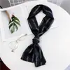 Bufanda larga nueva bufanda pequeña para mujer de Corea del Sur primavera y otoño bufanda fina estrecha de doble cara corbata de moda decorativa