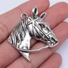 37x 36mm 10,7g multicolor retrô DIY liga acessórios fofo animal cabeça de cavalo pingente