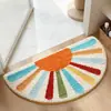 Alfombrilla de Baño de Velour Flocado Esponjosa Engrosada Antideslizante Absorbente de Agua Alfombrilla para Baño del Hogar DaJiang