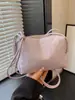 Elegante bolsa quadrada pequena de trama para mulheres, nova bolsa de ombro/transversal vintage verão 2026, bolsa simples casual tipo travesseiro