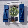 Amazon Corona de Decoración de Puerta de Gama Alta Hojas de Eucalipto Artificial Colgante de Pared Decoraciones para el Hogar Acción de Gracias Flores
