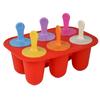 Molde de Silicone para Picolé com 6 Furos Molde Multifuncional para Sorvete Molde DIY para Sorvete Caseiro Infantil Molde para Comida Complementar