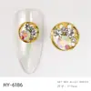 Accesorios para uñas, diamantes de imitación con forma de diamante y base plana, lentejuelas para uñas de aleación plateada, diamantes de imitación para decoración de uñas en stock, venta directa de fábrica, iridiscente
