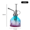 Al por mayor Nuevo Riego Retro Estampado Girasol Vitral Pequeña Regadera Presión Jardinería Tetera de Riego para Uso en Casa