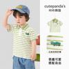 Kaka Panda Camiseta Casual de Manga Corta para Niños Verano Polo para Niños Top de Media Manga de Verano para Bebés Niñas a la Moda