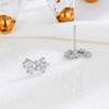 Pendientes de estrella de cinco puntas con diamantes de plata de ley S925, modernos y sencillos, con diseño de estrella que combina con todo.
