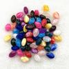 13x8mm Contas Ovais Coloridas Acrílicas Torcidas para Pulseira de Miçangas Feita à Mão Chaveiro Material Acessórios