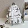 Nova Mochila Escolar Fresca e Simples Estilo Chinês para Alunos do Ensino Fundamental II e Médio, Mochila Leve de Viagem, Modelo Transfronteiriço, Bolsa de Ombro Duplo Estilo Tinta para Campus para Mulheres