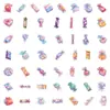 200 Adesivos Transparente Pet Material Artesanal Flores da Floresta Frutas Cogumelos Estilo Ins Decorativo Copo d'Água Adesivo de Geladeira Lote