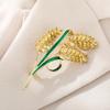 Broche de Perlas Espiga de Trigo Simple para Mujer Pin de Lujo Ropa Fija Corsage Accesorios Elegante Combinable Atmosférico Delicado Ligero
