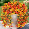 Gloria de la Mañana Artificial Transfronteriza Patio Exterior Eucalipto Boda en Casa Decoración Colgante de Pared de Ratán Planta Artificial Enredadera de Flores
