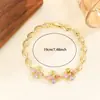 Pulsera Exagerada de Zirconia de Personalidad de Color Microincrustada Europea y Americana Transfronteriza Chapada en Oro Real Pulsera Ovalada de Tacto de Alta Gama Little Xiang