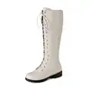 Botas Femininas de Cano Alto com Zíper Lateral, Sola Grossa, Afinando o Cano, Botas Estilo Martin para Mulheres - Nova Coleção Outono/Inverno 2026
