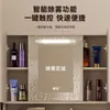 Gabinete de Espejo de Baño Inteligente con Desempañador Oculto con Fibra de Carbono Montado en la Pared Multifuncional de Almacenamiento con Enchufe