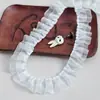 Borde de Encaje Plisado de Gasa de Doble Capa de 4 cm de Ancho Puños para Ropa Lolita Tela para Ropa de Muñeca Juguete Accesorios de Bricolaje