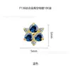 Joyería para Piercing de Guangdong F136 Aleación de Titanio Chapado en Platino Flor de Seis Pétalos Zirconia Clavo para Hélice de Oreja Joyería para Piercing de Grado de Implante