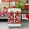 Pegatinas de Boda con Palabras Felices para Decoración de Maletas, Coche de Bodas de la Novia, Artículos de Dote, Decoraciones Especiales para la Puerta de la Habitación de Bodas y Guirnaldas de Boda