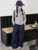 Conjunto de otoño para niña estilo coreano: polo y pantalón cargo, nuevo conjunto de dos piezas primavera y otoño, top de manga larga y pantalón de pierna ancha