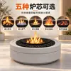 Fogata transfronteriza, mesa de fuego redonda de gas para exteriores, adecuada para patios, casas de huéspedes, hoteles y paisajismo, con opciones de fabricación a medida para fines de calefacción