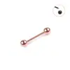 Pendientes de barra recta de acero inoxidable de 1,2/1,6 mm para dientes externos, piercing para lengua, uña, hueso de la oreja, joyería para piercing en la lengua.