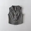 Traje Estilo Coreano, um Conjunto Completo de Tops Regata Sem Mangas Emagrecedores de Temperamento de Alta Qualidade para Mulheres, Saias de Terno Profissional