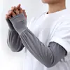 Mangas de Hielo de Seda Extensibles y Ensanchadas para Hombre, Mangas Sueltas de Protección Solar de Talla Grande para Verano, Mangas para Brazos con Protección UV