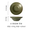 Cuenco ancho de gres japonés transfronterizo vintage para ensalada postre cuenco sombrero de paja tazón de desayuno de negocios tazón para cereales tazón de cerámica