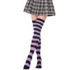 Meias Calças Femininas Estilo Japonês Listradas em Azul e Branco Meias Acima do Joelho Meias para Coxa Meias Cosplay Anime Femininas Atacado