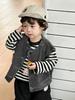 Chaqueta Chaleco de Mezclilla para Niños 2026 Otoño Nuevo Estilo Coreano Ropa para Niños Ropa de Bebé Conjunto de Sudadera Rayada para Niños