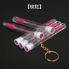 Llavero Tubo Desechable Empaquetado Cepillo para Pestañas Portátil con Pedrería Empaquetado Individualmente Cadena de Peine para Pestañas Cepillo para Cejas Cepillo para Pestañas