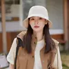 Chapéu de Pescador Dobrável para Mulheres Verão Estilo Coreano Versátil Estilo Japonês Chapéu de Sol Chapéu de Sol com Proteção UV Chapéu de Sol Chapéu UV
