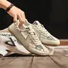 Tênis de Treino Alemão Bordado para Homens, Novo Estilo Primavera, Tênis Casuais Versáteis, Tênis de Lona Tendência, Tênis Baixos para Homens
