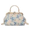 Bolso de Mujer 2025 Nuevo Bordado Mariposa Tela Estampado Cadena Hombro Cruzado Bolso para Teléfono Móvil Moda Bolso de Noche