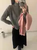 Chaqueta cárdigan de punto con cuello semialto y botones cuadrados, estilo coreano, corte ajustado, versátil, nuevo suéter top otoño e invierno 2026 para mujer